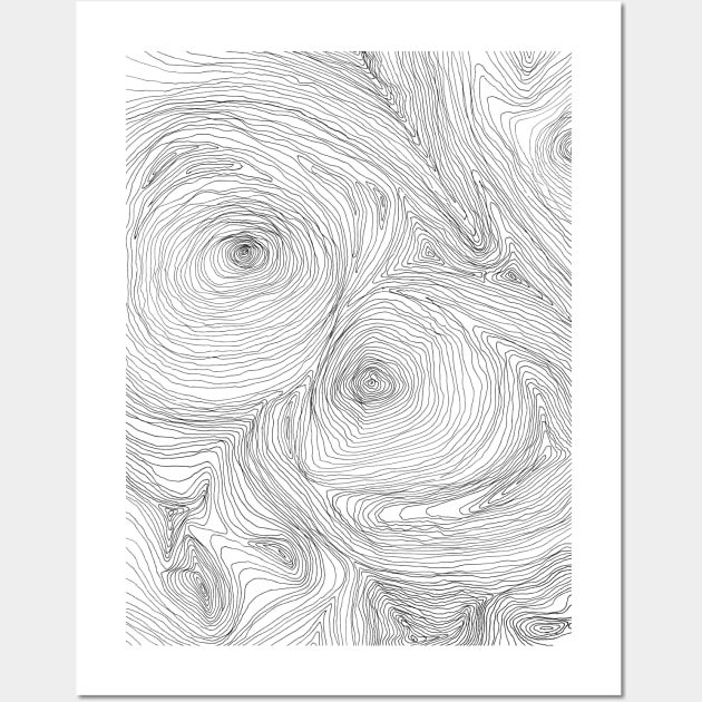 Contour Map Wall Art by HammerPenStudio